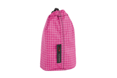 visible variant TB1251-PD^^A Size 1 Cerise (bright pink with white grid) 200 Halcyon Travel Stuff Sack.