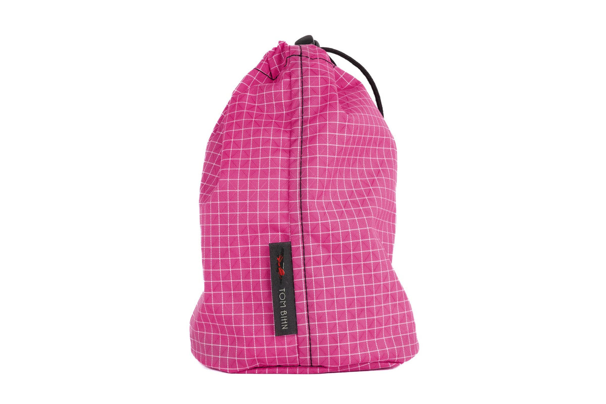visible variant TB1252-PD^^A Size 2 Cerise (bright pink with white grid) 200 Halcyon Travel Stuff Sack.