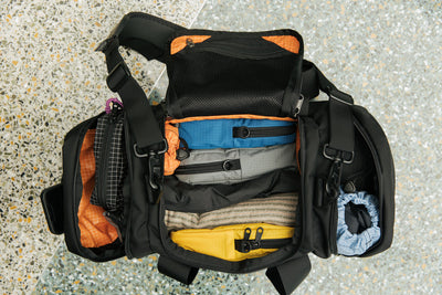 visible lifestyle^^A fully packed out Night Flight Travel Duffel.