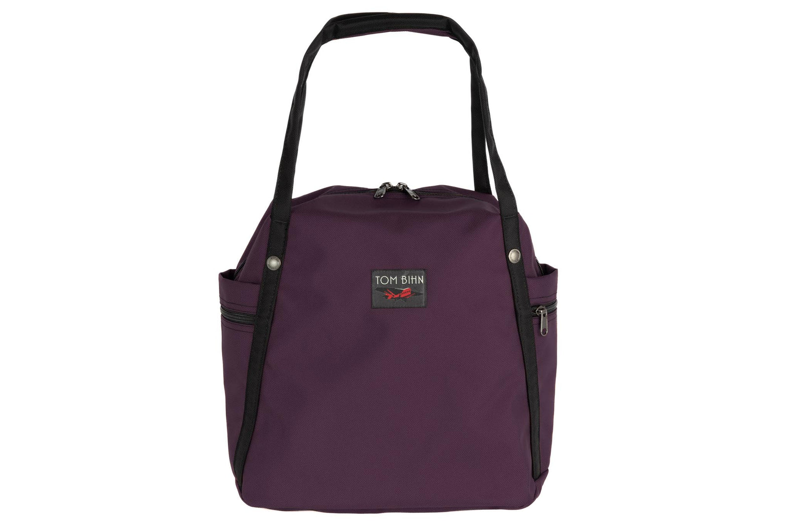 visible variant TB0615-UK^^The Pop Tote in Aubergine (dark purple) Ballistic.
