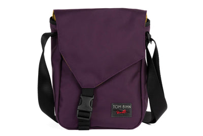 visible variant TB0201-UKRL^^Small Cafe Bag in Aubergine Ballistic.