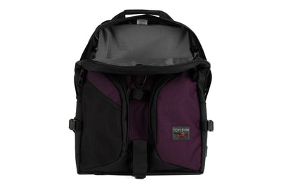 visible variant TB0114-UKGL^^A Brain Bag in Aubergine Ballistic with a Mountain Grey 210 Cerylon interior.