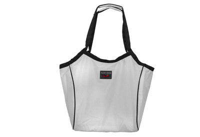 visible variant TB0610-TD^^The Original Large Shop Bag in Tahoma (white with white grid) 200 Halcyon.