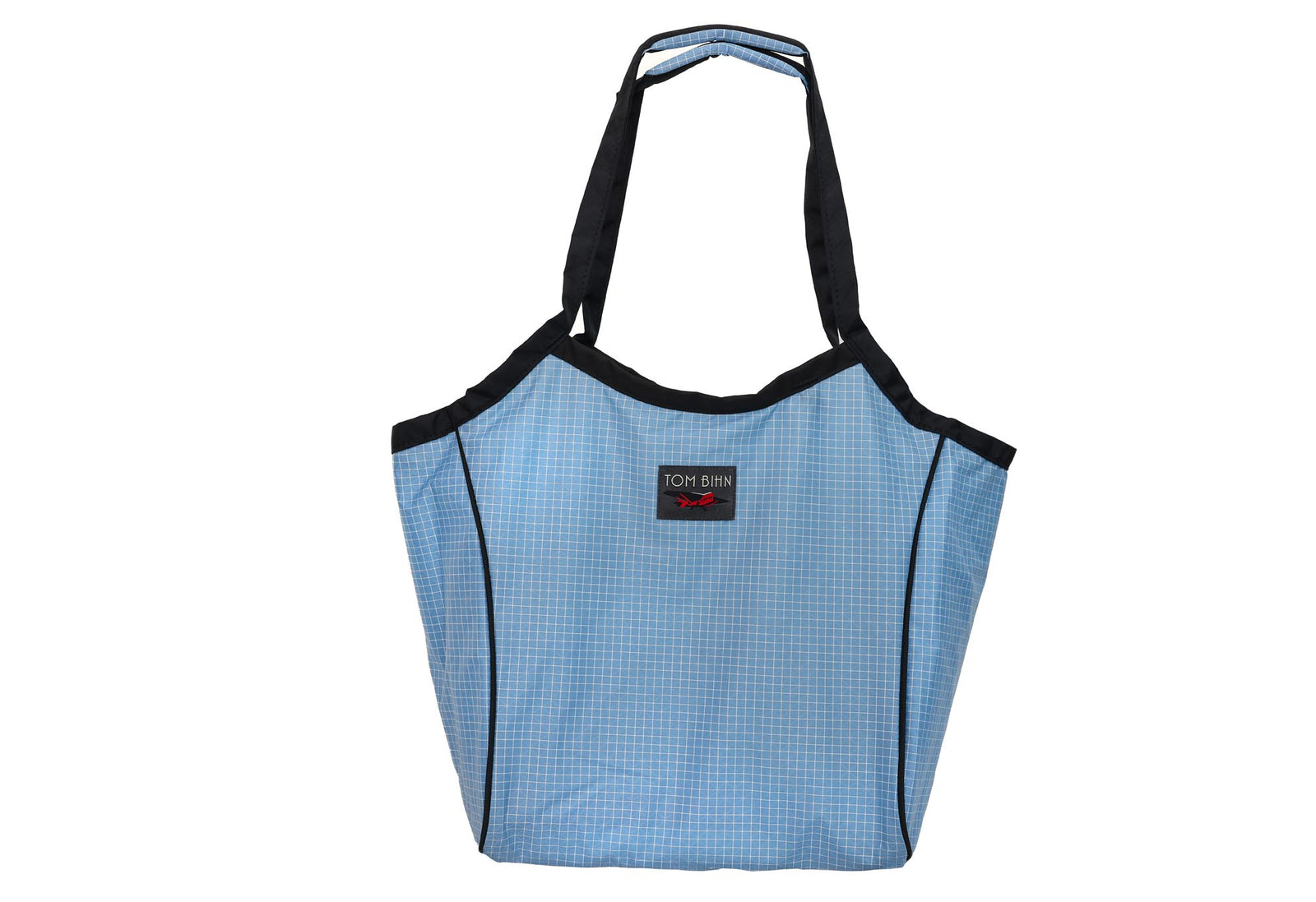 visible variant TB0610-7D^^The Original Large Shop Bag in Tidal (blue with white grid) 200 Halcyon.