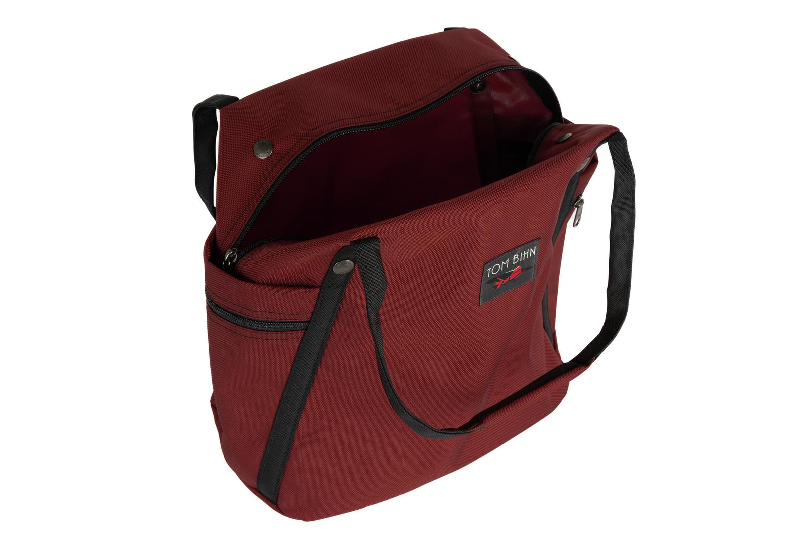 visible variant TB0615-MK^^The Pop Tote in Mars Red (brick red) 630 Ballistic.