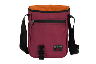 visible variant TB0201-PKPL^^Small Cafe Bag in Raspberry Ballistic with Persimmon 210 Cerylon interior
