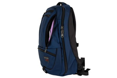 visible variant TB0121-DKYD^^The Synik 30 in Deep Blue (dark blue) Ballistic with a Wisteria (lilac purple with white grid) 200 Halcyon interior.