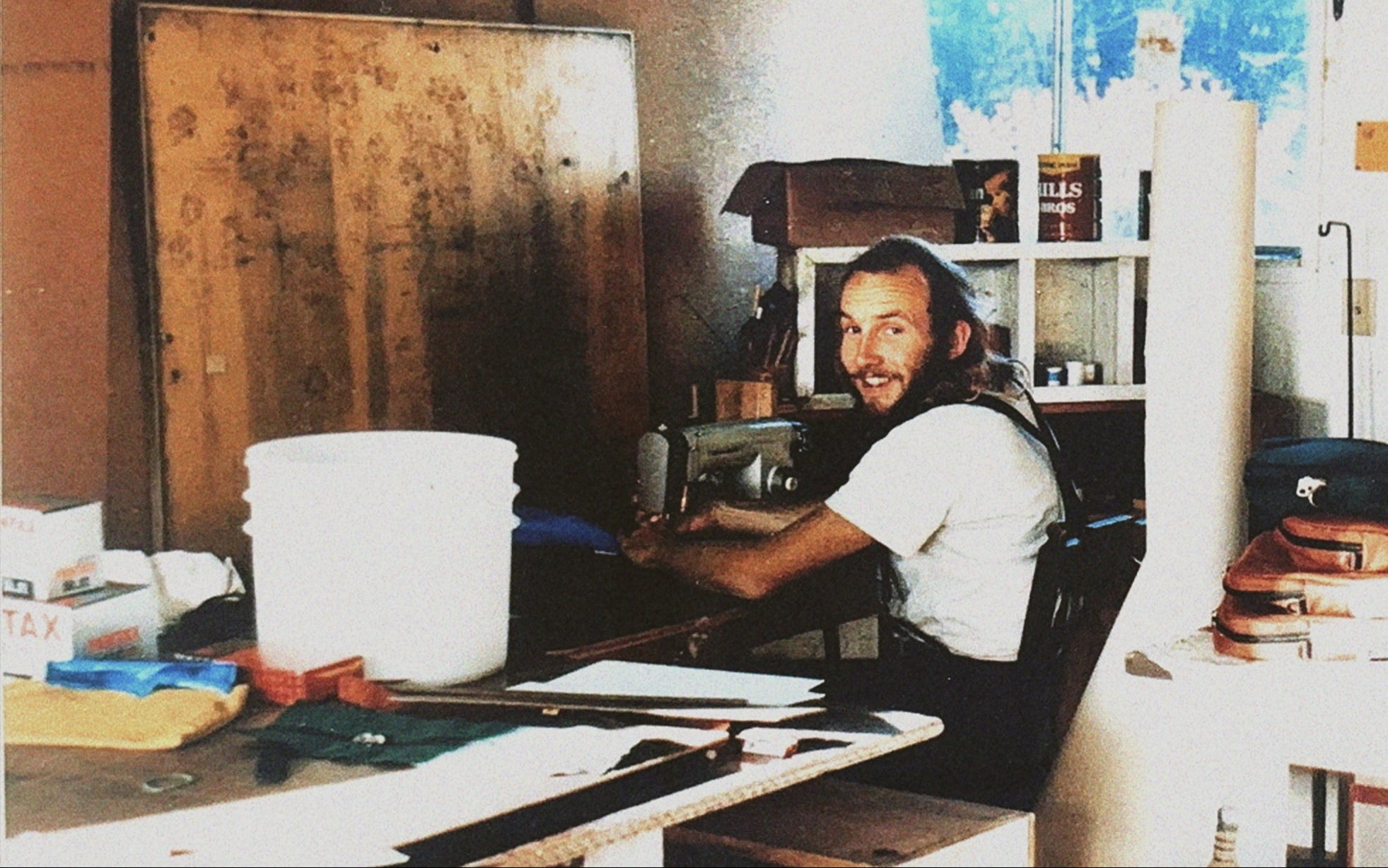 Tom working in his workshop