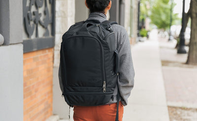 lifestyle visible ^^ A person walking wearing the Techonaut 30 as a backpack.