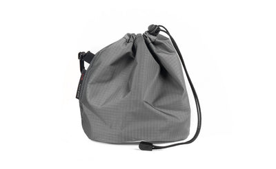 visible variant TB0662-GL^^A Medium, clear-bottomed Yarn Stuff Sack in Mountain Grey (grey with light grey grid) 210 Cerylon.