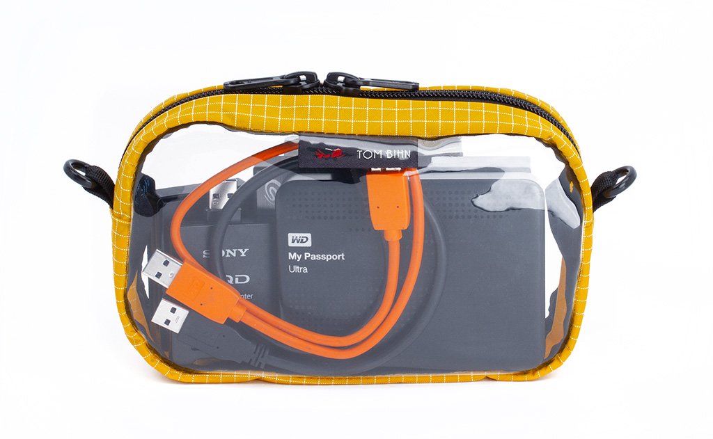 旅行かばん・小分けバッグ Tom Bihn 3D clear organizer cayenne TOM BIHN 3D Organizer Cube, Clear, 311 Toiletry Bag, 1L, 7