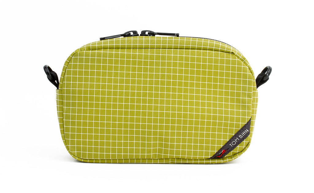 visible variant TB0919-WD^^An all-fabric Wasabi green with white grid pattern 3D Organizer Cube.