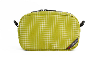 visible variant TB0919-WD^^An all-fabric Wasabi green with white grid pattern 3D Organizer Cube.
