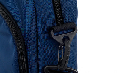 detail visible^^Shoulder strap attachment point at the base of the main compartment zipper.