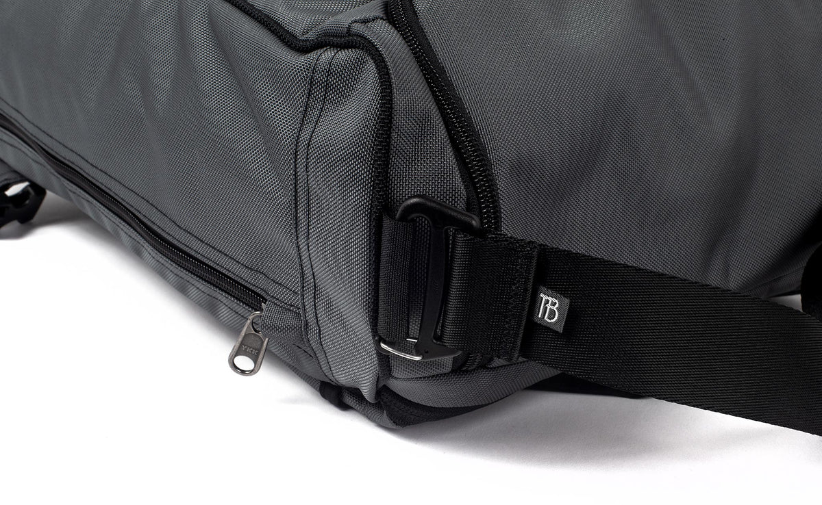 detail visible^^Close shot of the attachment point for the shoulder strap