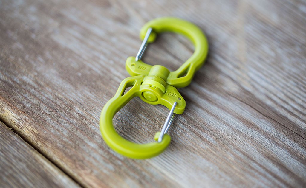 TOM BIHN Swivel Double Carabiner, With Double Hook, Multiple Sizes