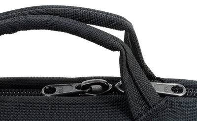 detail visible^^Close up of the main zipper and grab handles