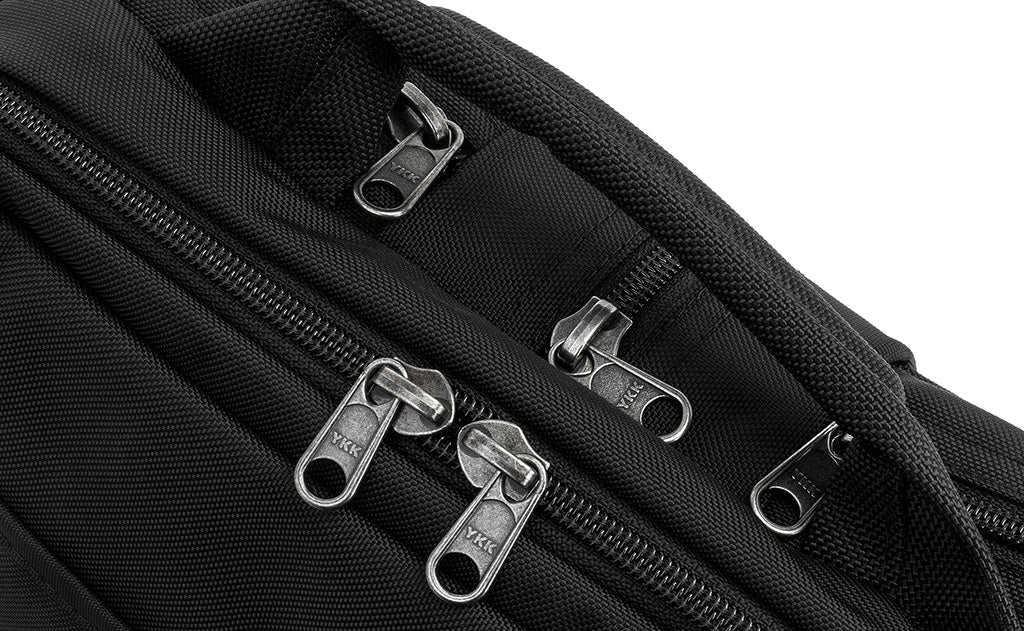lifestyle visible^^Close-up of the YKK zippers on the Co-Pilot.