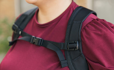visible lifestyle^^Close-up of the new Contour shoulder straps debuting on the Paradigm.