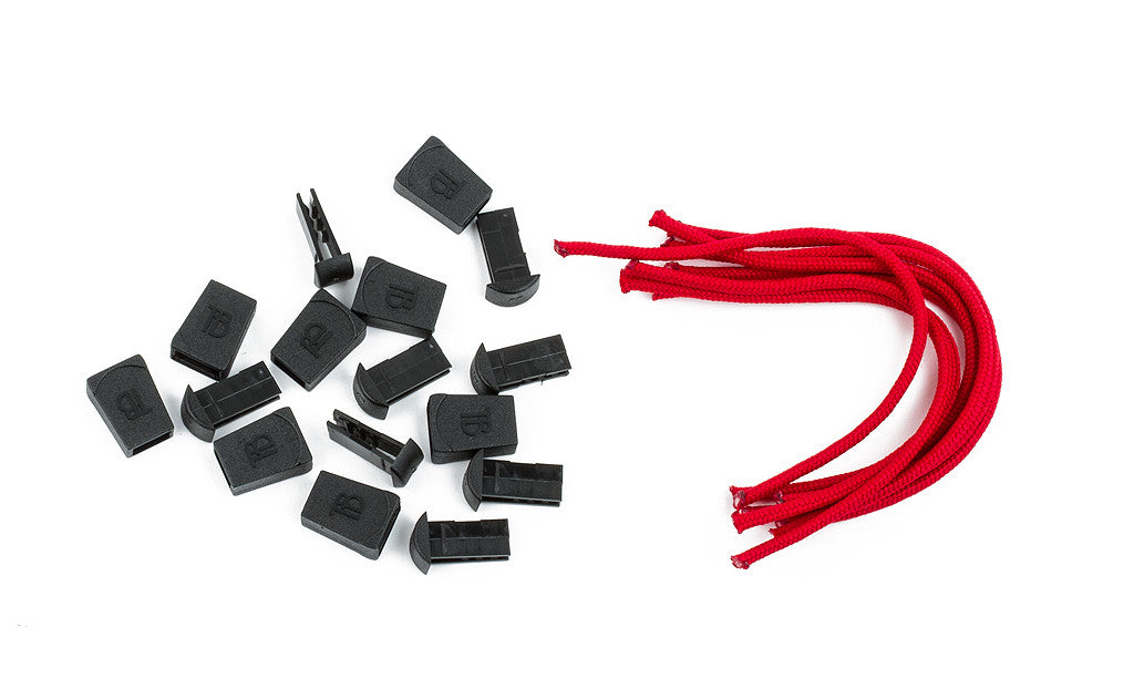 visible variant TB0512A-IA^^Iberian (red) Cord Zipper Pulls with Plastic Pulls