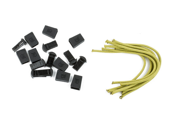 Wasabi (green) Cord Zipper Pulls with Plastic Pulls