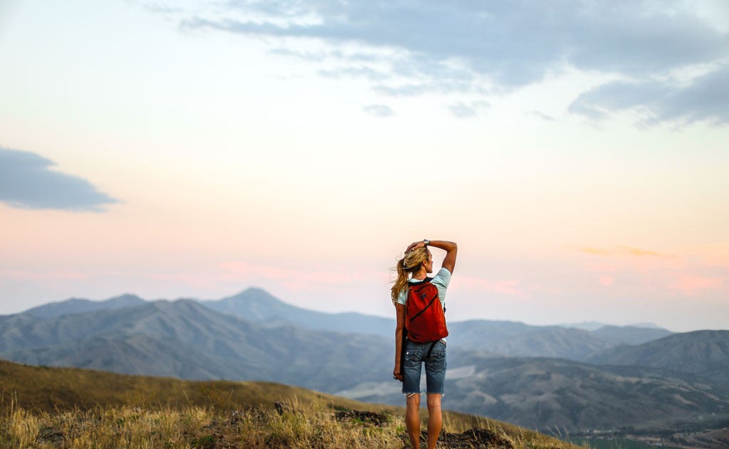 lifestyle visible^^A person carrying a Daylight Backpack