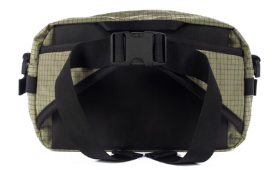 visible variant TB0425-VHND^^The LGD in Taiga. Back view, showing the hide-away padded hip belt.