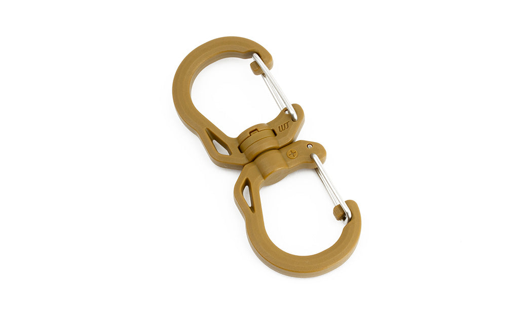 visible variant PT0574-CA^^A Large Coyote (brown) Double Carabiner.