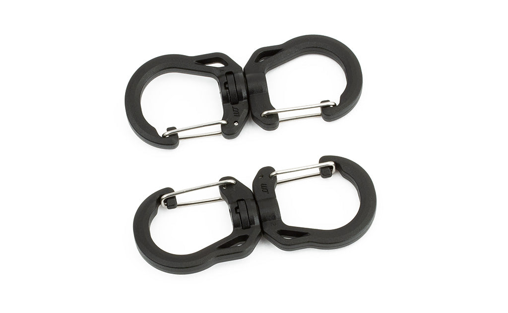 visible variant PT0573-BA PT0572-BA^^A pair of Medium Black Double Carabiners.