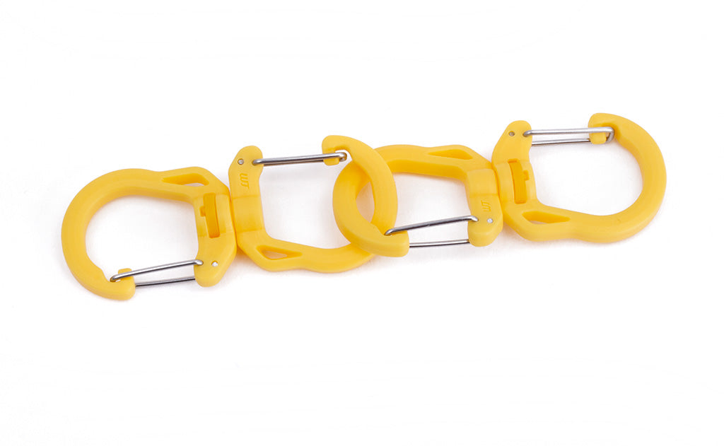 visible variant PT0572-OA^^A pair of Medium Solar (yellow) Double Carabiners.