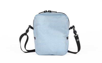 visible variant TB0416-ADLE TB0416-ADNE^^A back view of the Everyday Cubelet in Acuity Halcyon (light blue with a white grid) showing a completely fabric back.