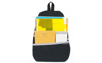 visible variant TB1842-BJ^^ the back of the Black Synapse 19 Freudian Slip, holding a file folder, a small manila envelope and a small notebook.