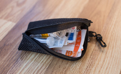 An open Mini Mesh Ghost Whale Pouch.