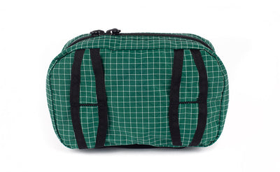 visible variant TB0418-KD^^Reverse shot of the Handy Little Thing #1 in Sitka (forest green with white grid) 200 Halcyon showing the attachment points.