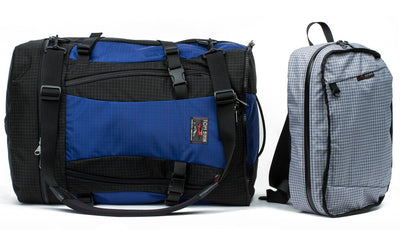 visible variant TB0907-DHND^^The main bag with the top pocket inverted into a mini backpack.