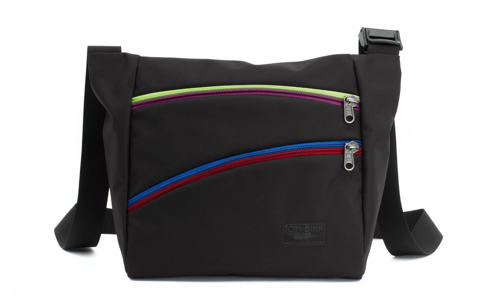 visible variant TB1415-BK1Z^^Icon in Black 525 Ballistic with multicolor zippers.