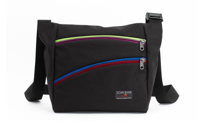 ^^Icon in Black 525 Ballistic with multicolor zippers.