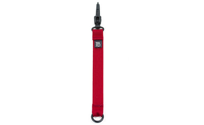 visible variant TB0515-IA^^An 8-inch Iberian (red) Key Strap with a snaphook at one end and an o-ring at the other.