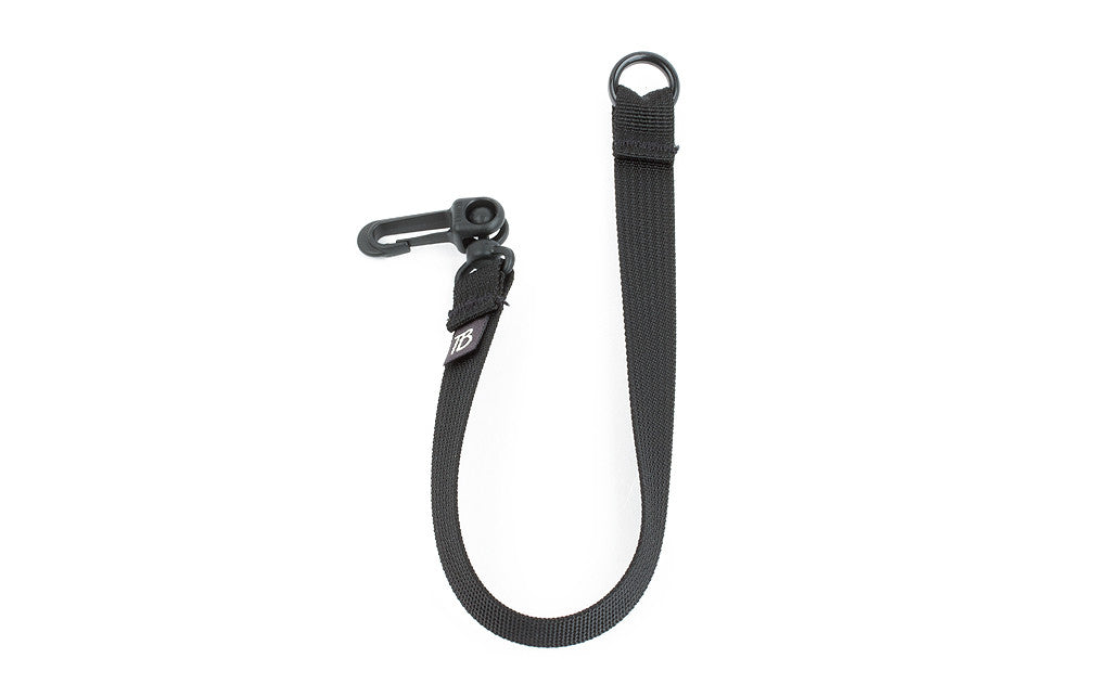 visible variant TB0516-BA^^A 16-inch Black Key Strap with a snaphook at one end and an o-ring at the other.