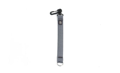 visible variant TB0515S-NA^^An 8-inch Northwest Sky (light grey) Key Strap with a snaphook at one end and a split-ring o-ring at the other.