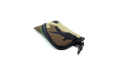 visible variant TB12451-EC^^A Mini Ghost Whale Pouch in Beaver Camo (green, brown, tan, and black camoflauge pattern).