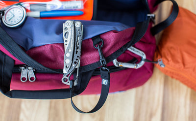lifestyle visible^^Skeletool attached to a Utility Strap that's attached to the Old School Carry-All.