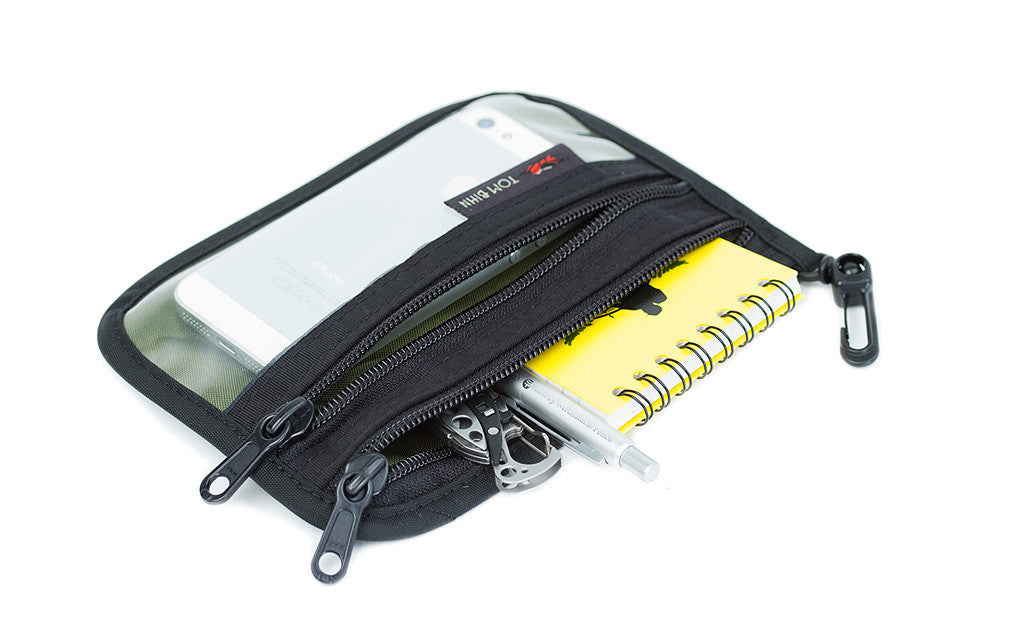 detail visible^^Filled Small Double Organizer Pouch