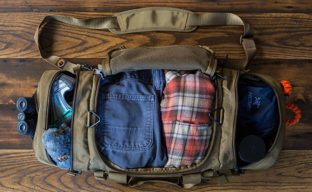 lifestyle visible^^A full Medium Road Duffel.