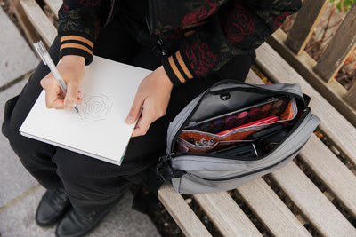 visible lifestyle^^A person with an open Side Hustle next to them