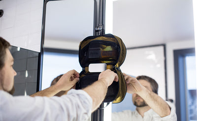 visible lifestyle^^The Standard Spiff Kit hung on a cabinet hinge using the hanging hook.