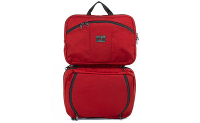 visible variant TB0975-MKLJ^^The Stowaway in Mars Red 525 Ballistic with the center compartment opened.