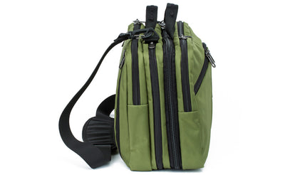 visible variant TB0975-OKYJ^^A side-on shot of The Stowaway in Olive (green) 525 Ballistic.