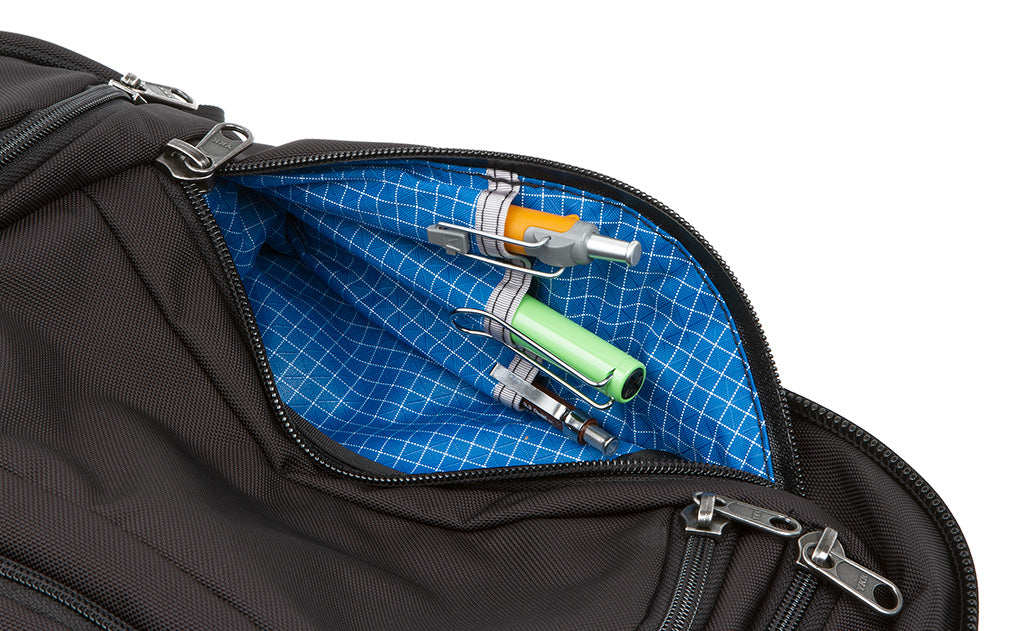 visible detail^^Pens in front side pocket