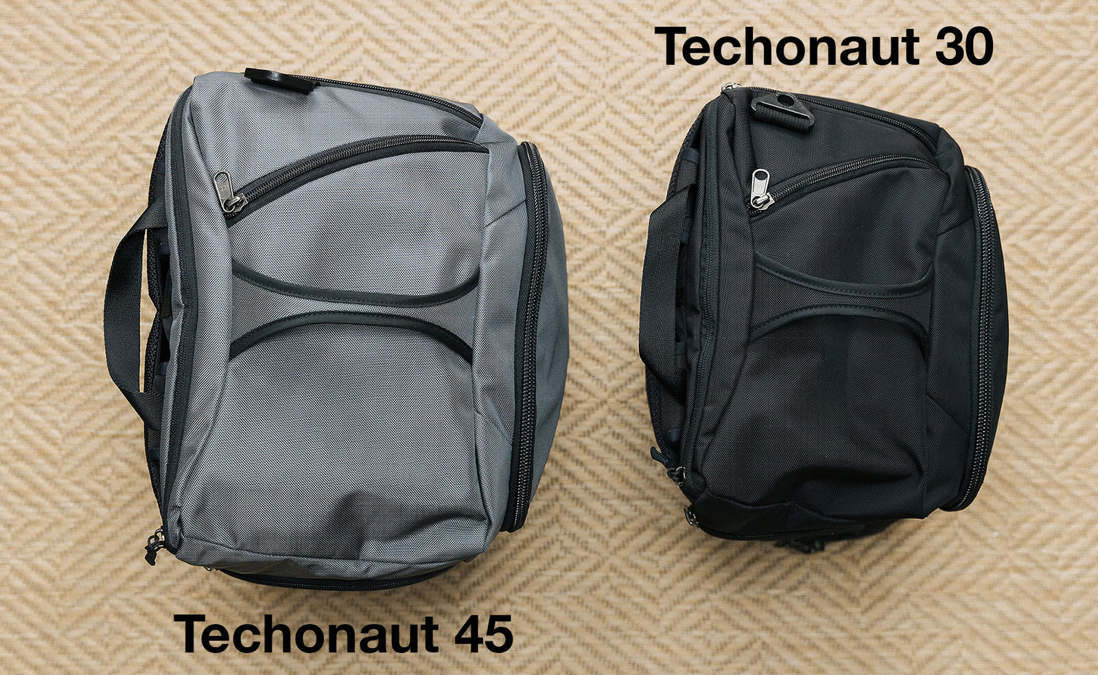 visible detail ^^ A top down view of the Techonaut 45 (left) and the Techonaut 30 (right).